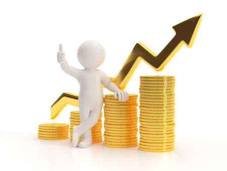 3d small people - Good profitの写真素材