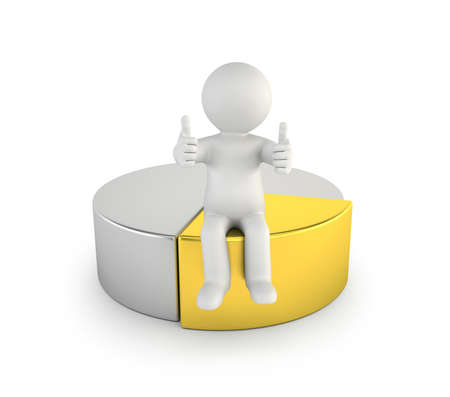 3d small people - best part, Isolated white backgroundの写真素材