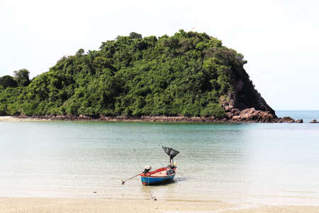 The Fishing boat is at the beach of the island at the south of Thailand.の写真素材