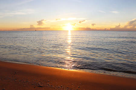 The sunrise at Pranburi at the South of Thailand.の写真素材