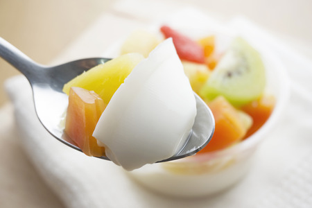 pudding fruit saladの写真素材
