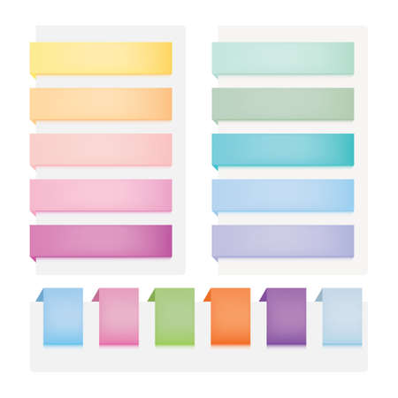 web buttons. Set of multicolored elementsのイラスト素材
