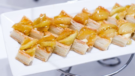 finger food, dessert and fruits cocktailの写真素材