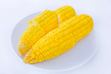 Corns isolated on a white backgroundの写真素材