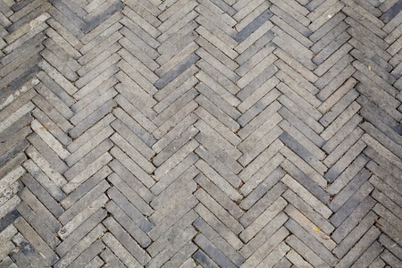 oblique brick walk way in parkの写真素材