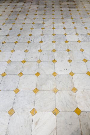 Triangle tiles floor in houseの写真素材