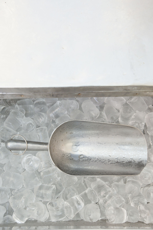 Ice Scoop on cube iceaの写真素材