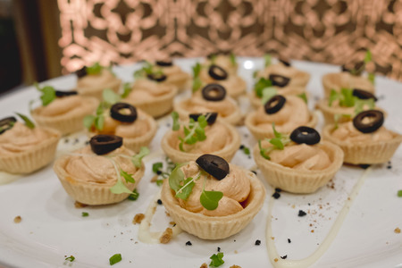 catering dessert line in wedding ceremonyの写真素材