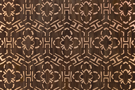 Retro wooden ornament background textureの写真素材