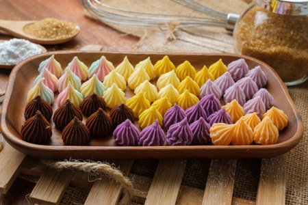 Thai Dessert. It's made solely with flour, sugar, and coconutの写真素材