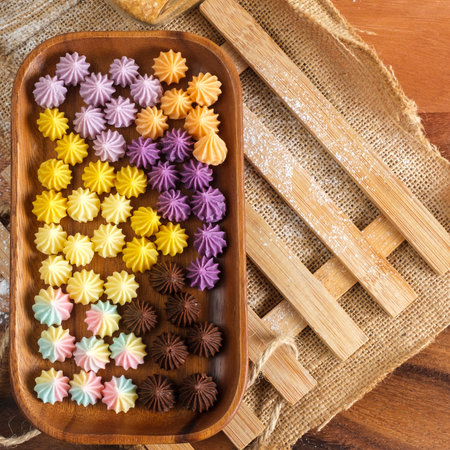 Thai Dessert. It's made solely with flour, sugar, and coconutの写真素材