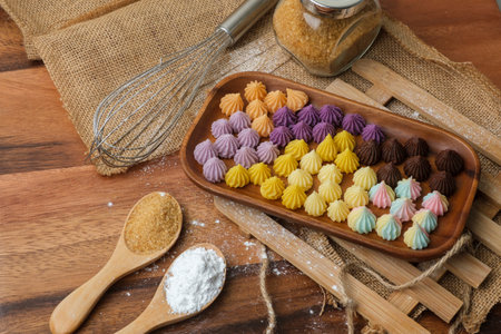 Thai Dessert. It's made solely with flour, sugar, and coconutの写真素材