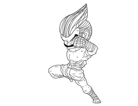 Muay Thai Boran : character cartoon 3 (Knee Strike) のイラスト素材