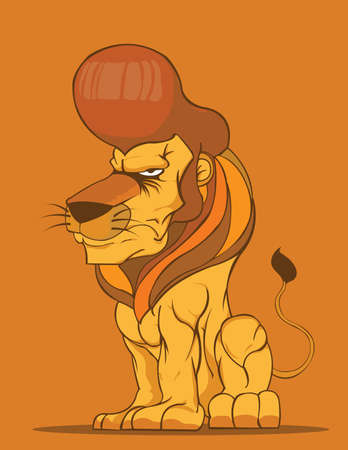 Lion Vector,Fashion hairstyleのイラスト素材