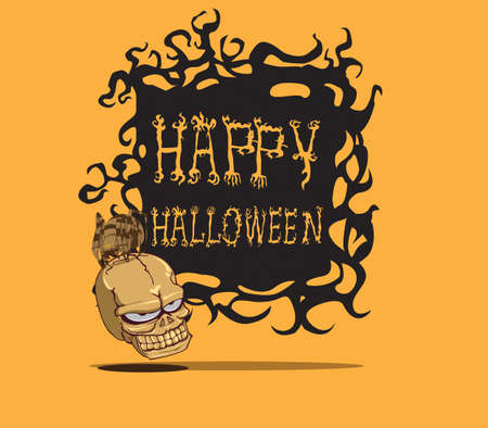 Skull  halloween monsterのイラスト素材