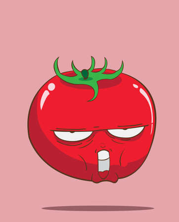 create cartoon tomatoのイラスト素材