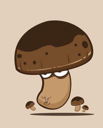create cartoon mushroomのイラスト素材