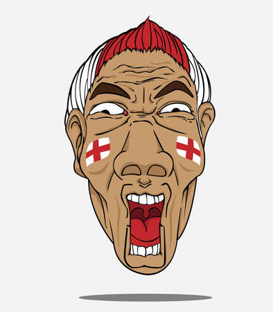 football fan from Englandのイラスト素材