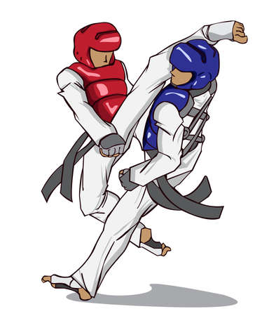Taekwondo. Martial artのイラスト素材