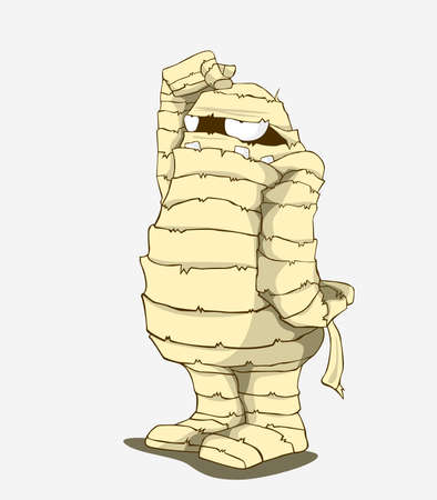 Mummy Character vector and illustration. Monster in Halloween nightのイラスト素材