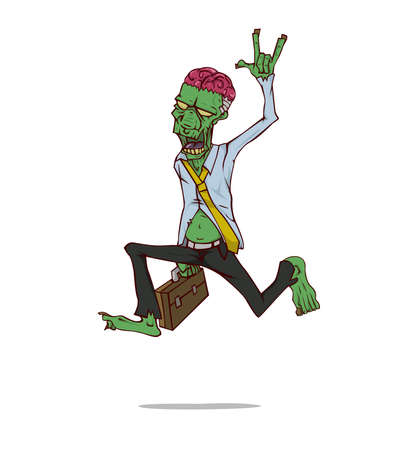 Zombie Monster in Halloween nightのイラスト素材