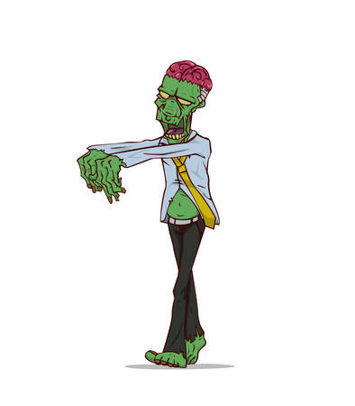 Zombie Monster in Halloween nightのイラスト素材