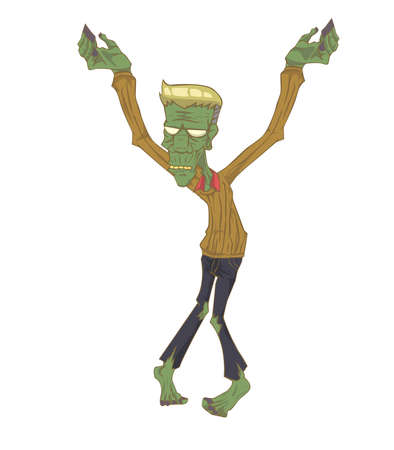 Zombie Monster in Halloween nightのイラスト素材