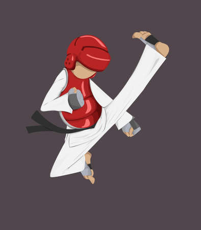Taekwondo. Martial artのイラスト素材
