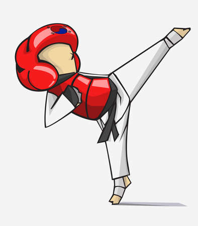 Taekwondo. Martial artのイラスト素材