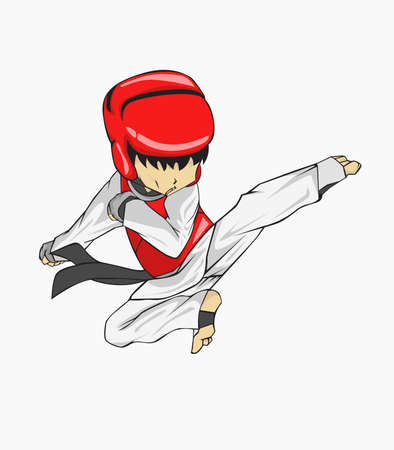 Taekwondo. Martial artのイラスト素材