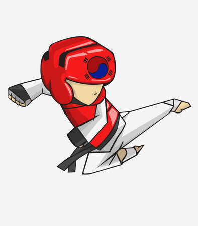 Taekwondo. Martial artのイラスト素材