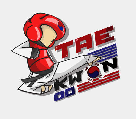 Create taekwondo logo. vector and illustrationのイラスト素材