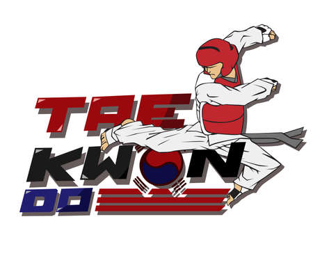 Create taekwondo logo. vector and illustrationのイラスト素材