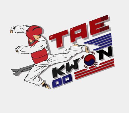 Create taekwondo logo. vector and illustrationのイラスト素材
