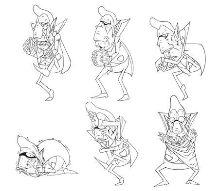 Dracula vector and illustration. monster in Halloween nightのイラスト素材