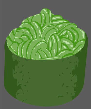 Sushi roll. Japanese food style vector and illustrationsのイラスト素材