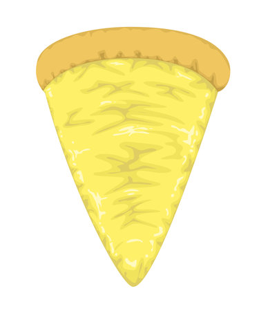 Cheese Pizza Popular delicious food Cheese lovers. Vector and illustration with isolation and white backgroundのイラスト素材
