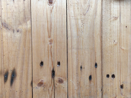 wood boards background and texture. Old wood plank light brownの写真素材