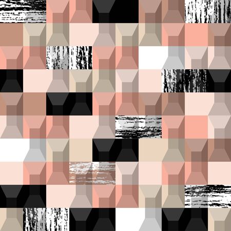 Abstract background. Modern seamless pattern with rectangle. Vector illustration.のイラスト素材