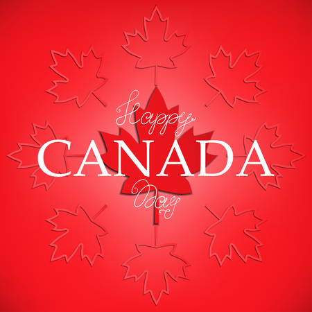 Happy Canada Day card. Vector illustration.のイラスト素材