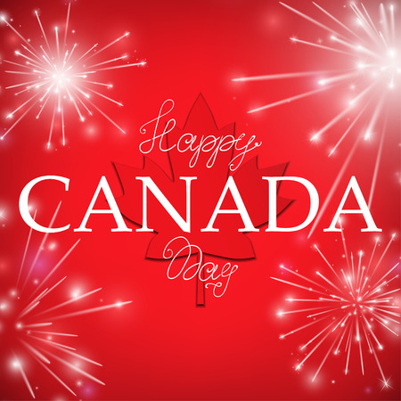 Happy Canada Day card. Vector illustration.のイラスト素材