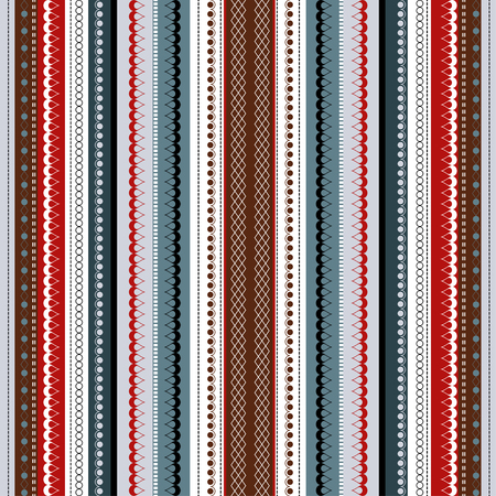 Ethnic boho seamless pattern. Tribal art print. Indian traditional ornament. Colorful border background texture. Fabric, cloth design, wallpaper, wrappingのイラスト素材