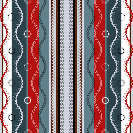 Ethnic boho seamless pattern. Tribal art print. Indian traditional ornament. Colorful border background texture. Fabric, cloth design, wallpaper, wrappingのイラスト素材