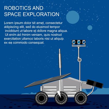 robotics and space exploration vector illustrationのイラスト素材