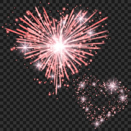 Vector holiday valentine fireworkのイラスト素材