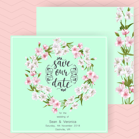 Wedding invitationのイラスト素材