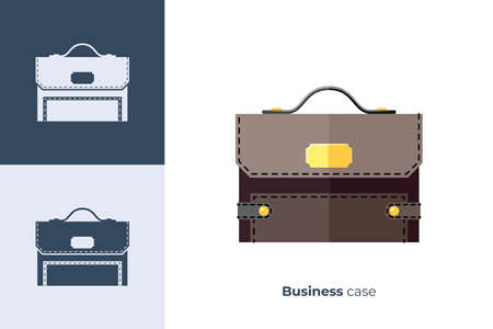 Vector icon of business case in flat styleのイラスト素材