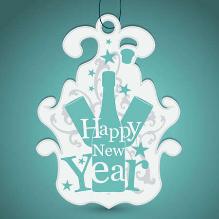 Label for New Year greetingsのイラスト素材