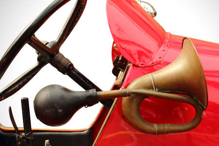 Antique horn of a vintage car