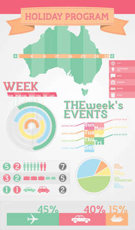 Infographic elements - Sample Holiday Programのイラスト素材